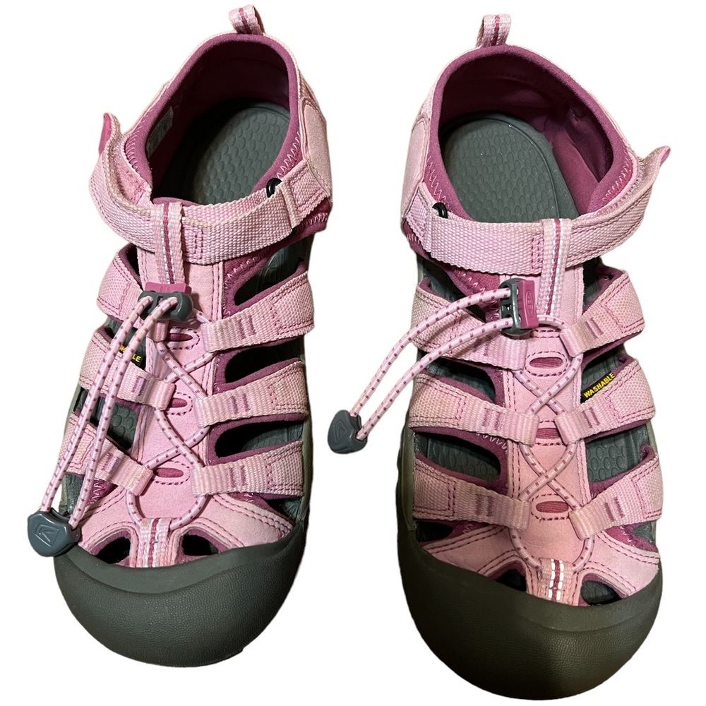 COPY Keen Pink Hook and Loop Slip On Sandles Big Kids 6